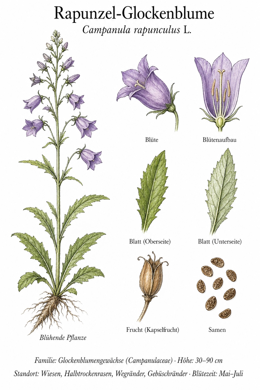 Tafel Rapunzel-Glockenblume