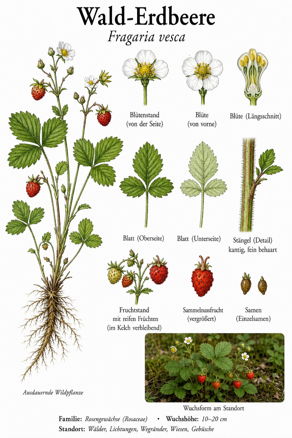 Tafel Wald-Erdbeere