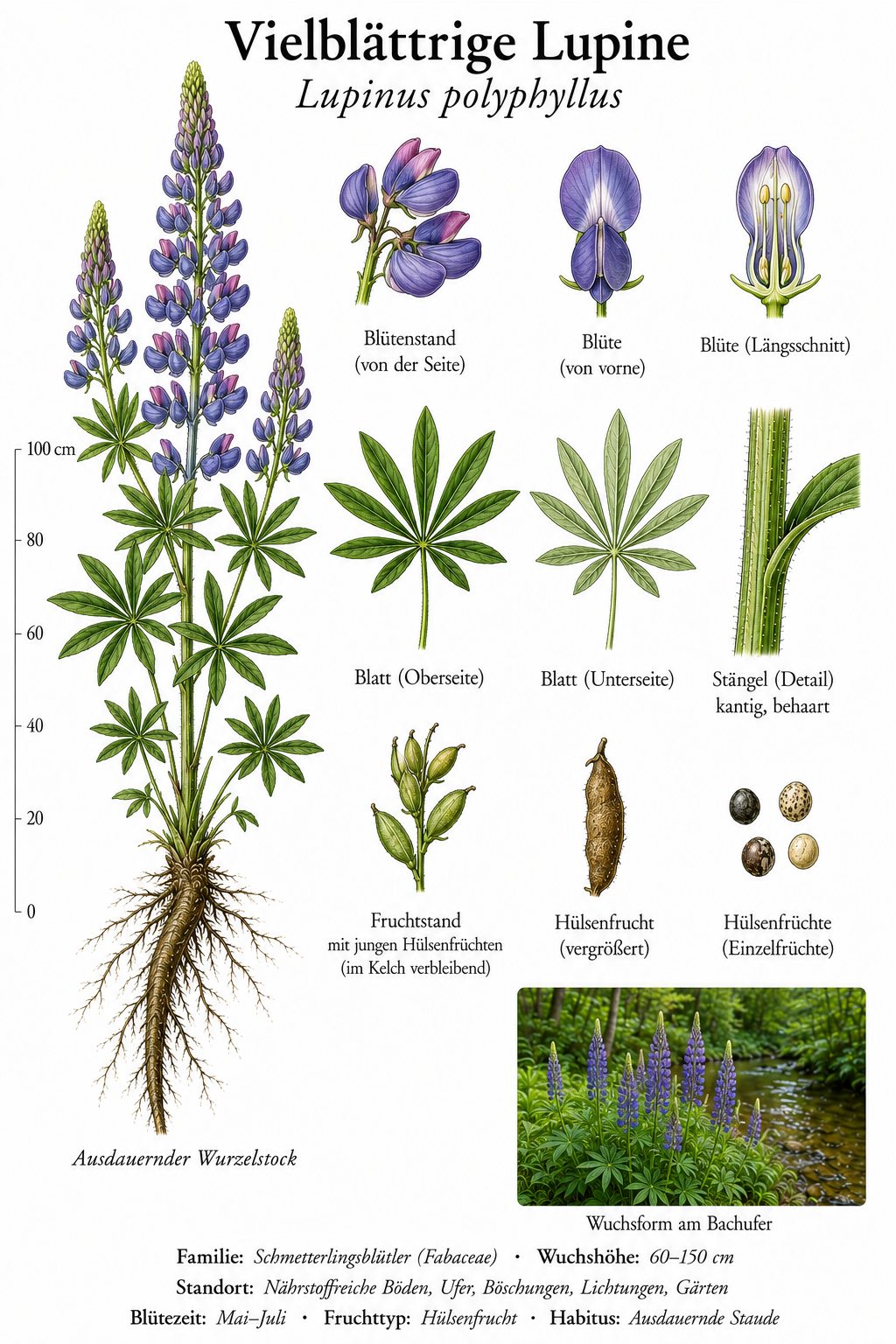 Tafel Vielblättrige Lupine