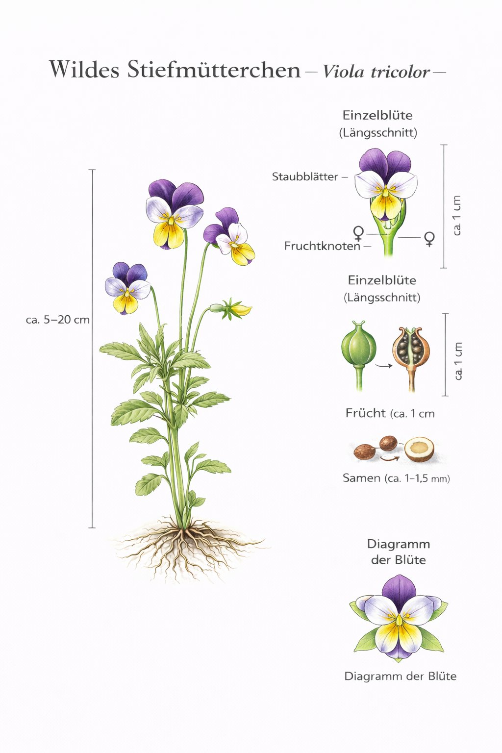 Tafel Wildes Stiefmütterchen